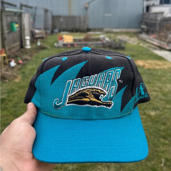 VTG Jacksonville Jaguars Sharktooth Snapback Hat Logo Athletic NFL Pro